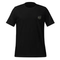 Snowblack black cat graphic t-shirt in black color